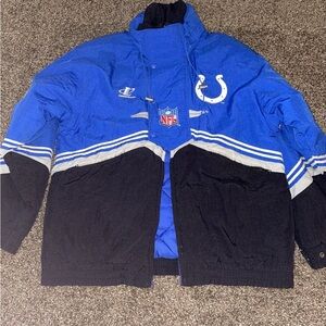NFL Blue and Black Bomber Jacket